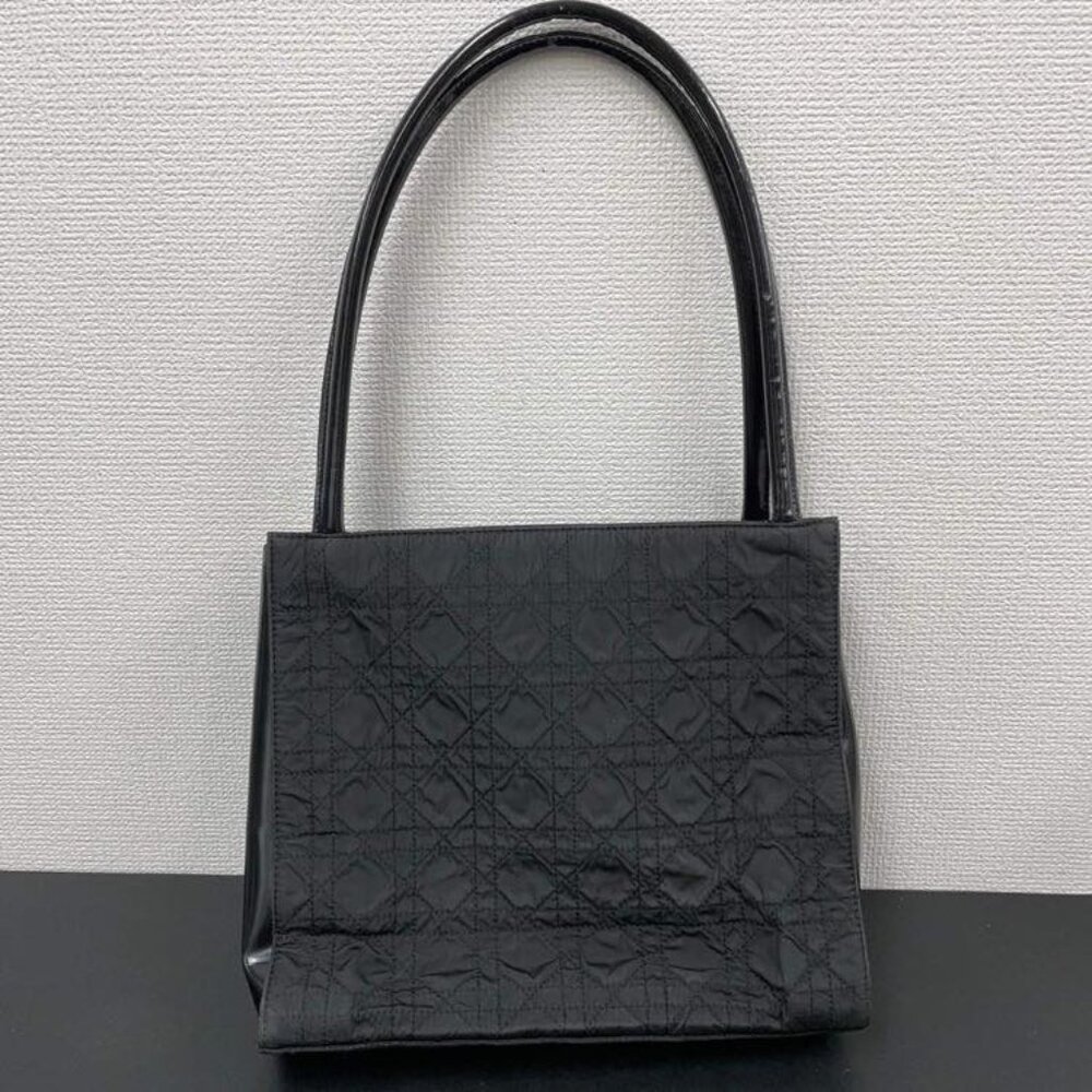 Christian Dior Cannage Shoulder Bag Black
